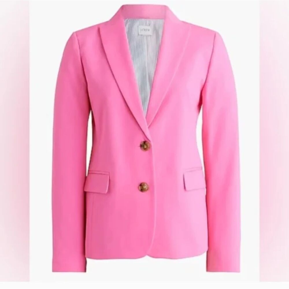 J. Crew Factory size 2 pink lined double button blazer women's barbie